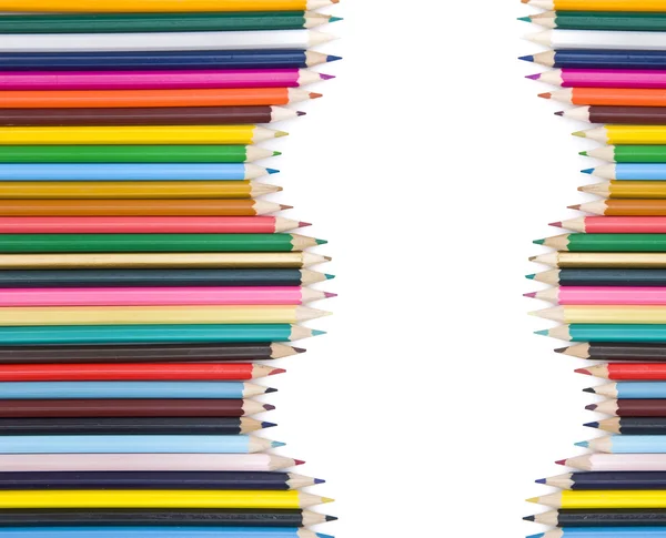 Coloured pencils with shadow — Stock Photo, Image