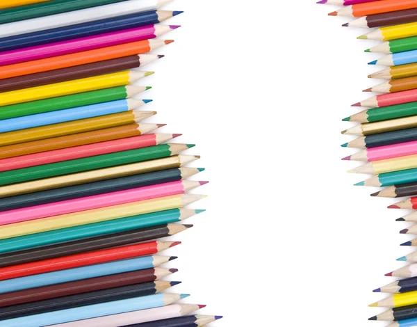 Coloured pencils with shadow — Stock Photo, Image