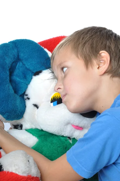 stock image Boy with teddy bear