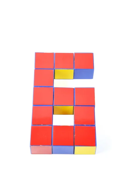 3D-nummers door kubussen — Stockfoto