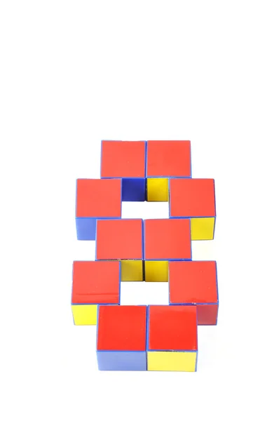 3d numbers by Cubes. eight — Stock Photo, Image