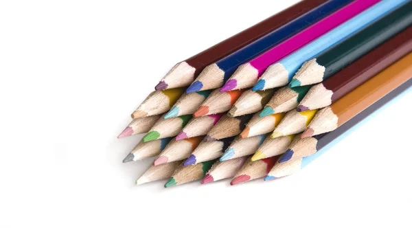 पांढरा वर रंग पेन्सिल — स्टॉक फोटो, इमेज