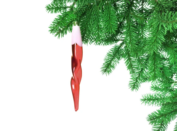 Bir köknar ağacında Noel süslemesi — Stok fotoğraf