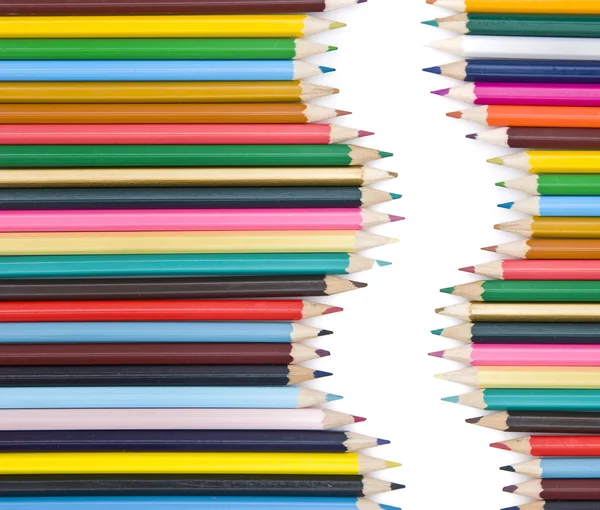 Assortment colored pencils — Stock Photo, Image