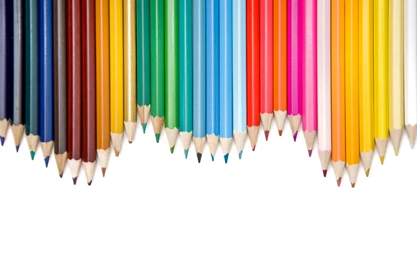 Colored pencils frame — Stock Photo, Image