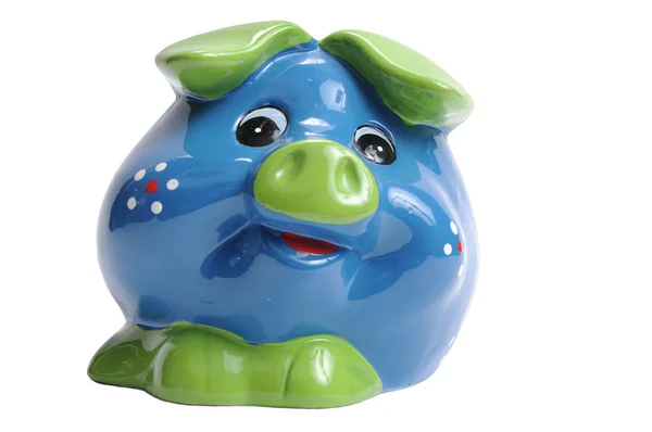 Gorgeous blue piggy bank — Stock Photo, Image