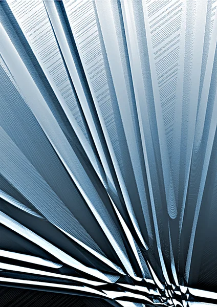 Azul metall linhas cúbico abstrato backgro — Fotografia de Stock