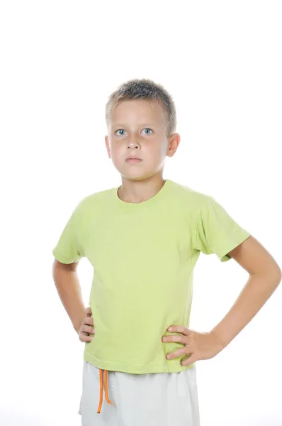 Porträt eines 7-jährigen Jungen — Stockfoto