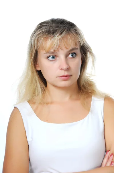Portrait of a young blonde woman — Stock Photo, Image