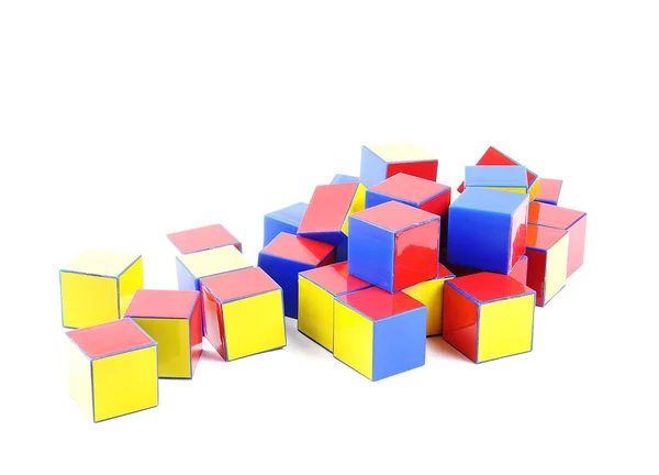 Heap of color plastic bricks — Stock Photo, Image