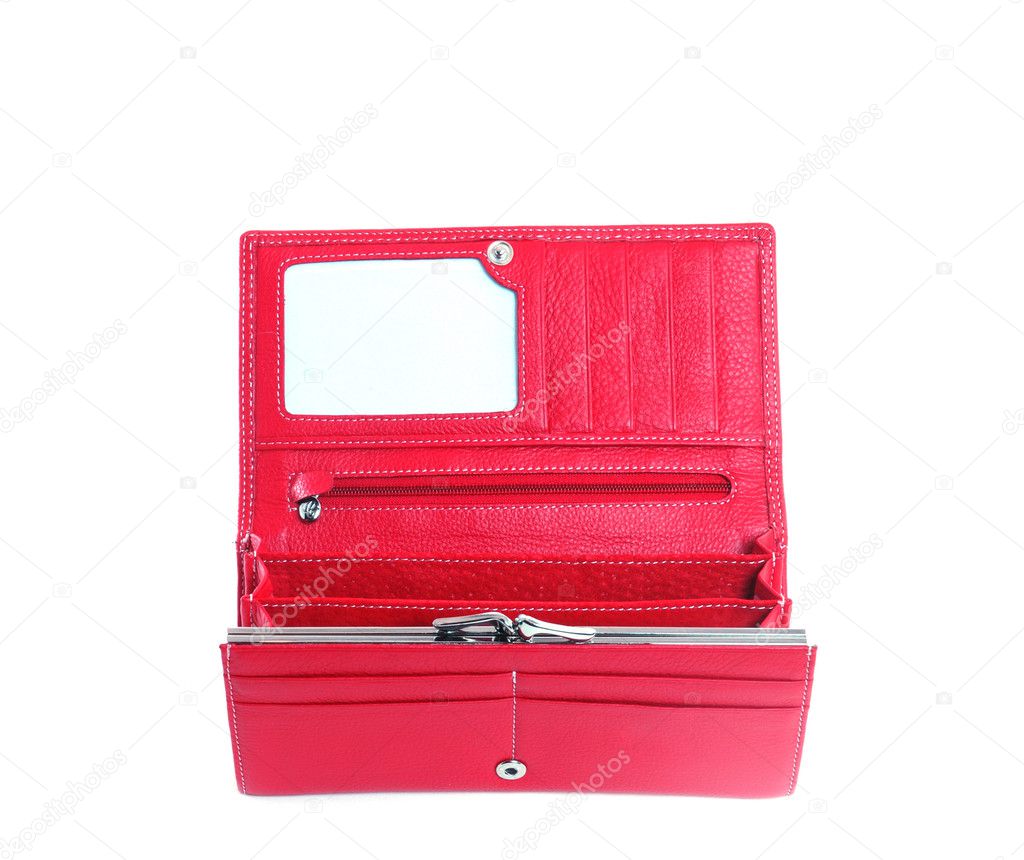 Open purse feminine red