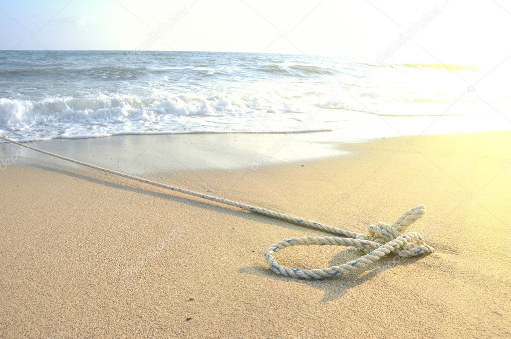 Rope on the beach