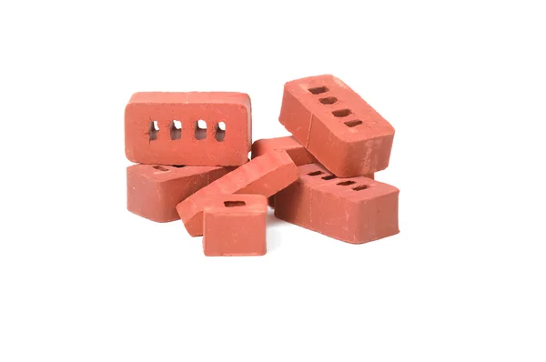 Red bricks for construction of house and — Stock Photo, Image