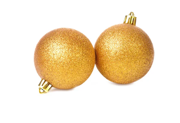 Bola de Navidad dorada aislada en blanco —  Fotos de Stock