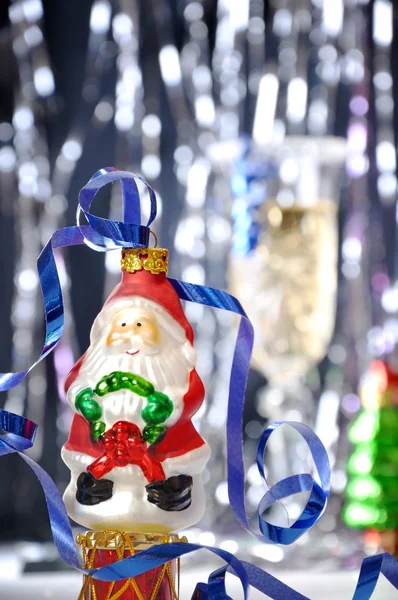 Santa claus toy glass — Stock Photo, Image