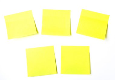 Set of office Yellow paper sticky clipart