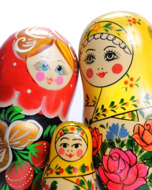 Matreshka doll isolated on white clipart