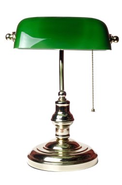 Classic bankers lamp clipart