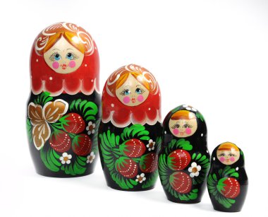 Matreshka line izolated clipart