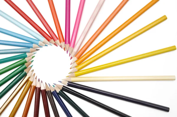 Stock image Decorative circle by color pencils