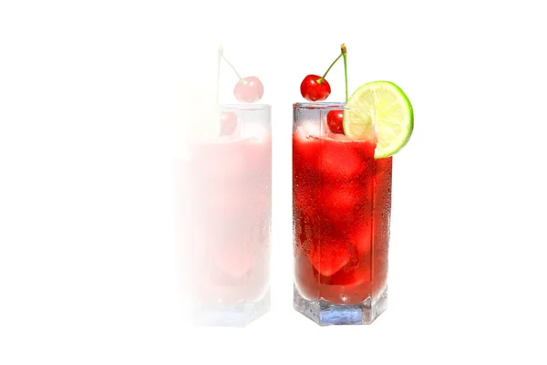 Färska körsbär juice — Stockfoto