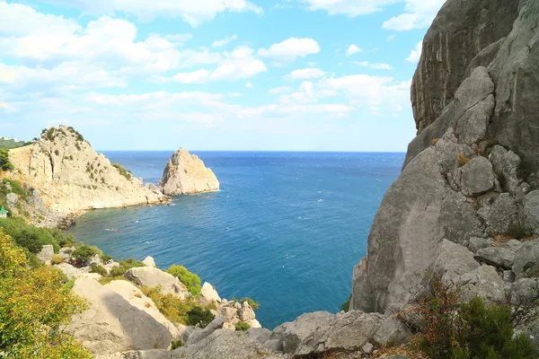 stock image Mountains, sea, sky