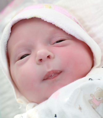 Newborn girl clipart