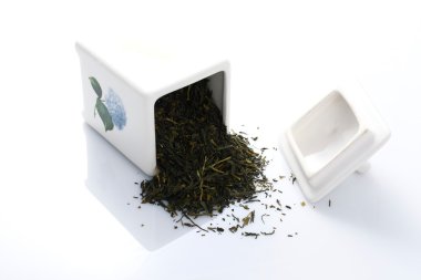 Green tea leaves clipart