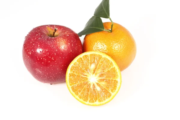 Elma ve mandalina — Stok fotoğraf