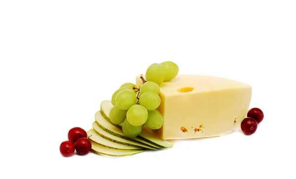 치즈와 포도 — 스톡 사진