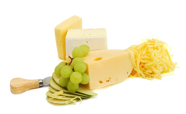 Сыр и фрукты — стоковое фото