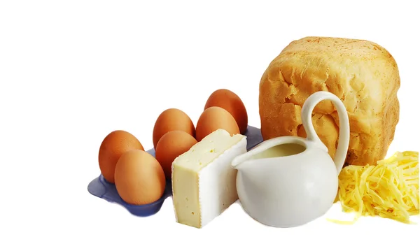 Bread and eggs — Stock Photo, Image