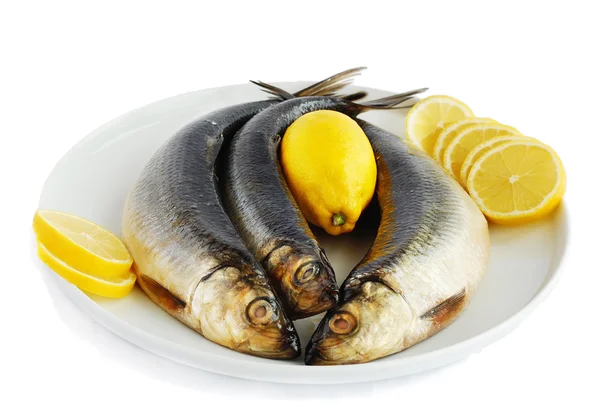 Limon ile ringa balığı — Stok fotoğraf