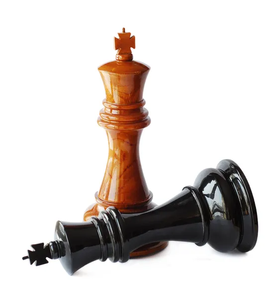 Chess on a white background — Stock Photo, Image