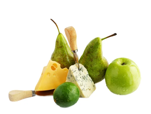 Ost och frukt — Stockfoto