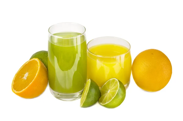 Succo, arancia e lime — Foto Stock