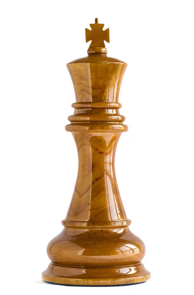 Beyaz izole satranç king — Stok fotoğraf