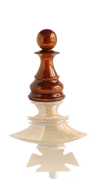 Peón de ajedrez sueño de convertirse en un rey — Foto de Stock