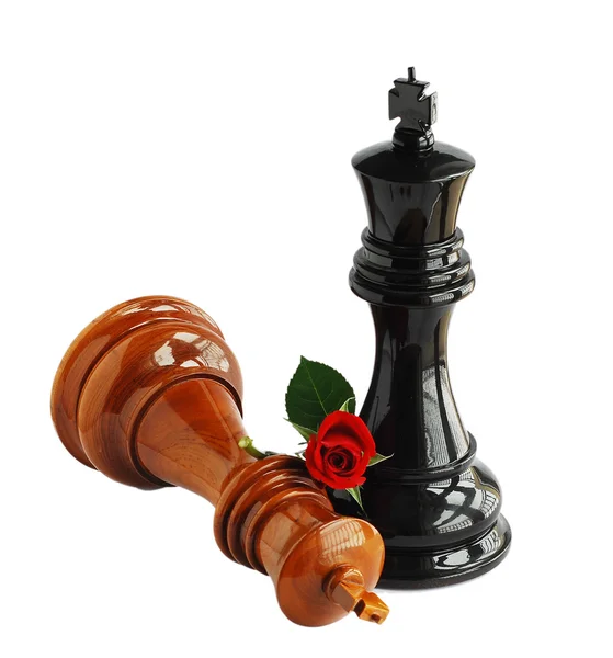 Šachy izolovaných na bílém — Stock fotografie