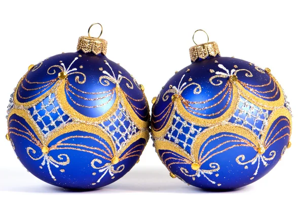 暗いブルー クリスマス ボール — ストック写真