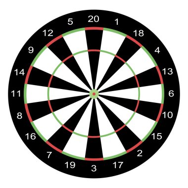 Dart board clipart