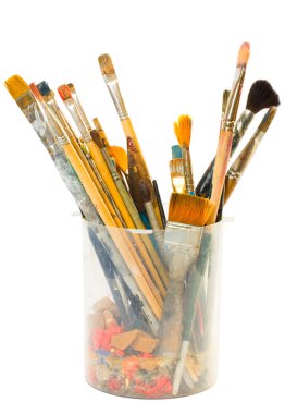 Brushes on white background clipart