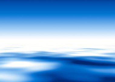 Blue water and sky.... horizontal orient clipart