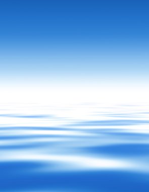 Blue water and sky. clipart