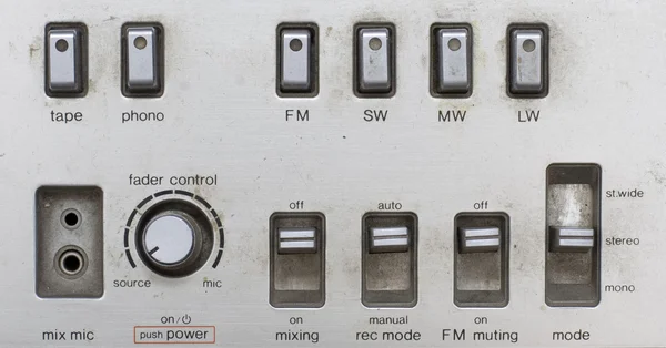 Consola de mezclador de sonido grunge — Foto de Stock