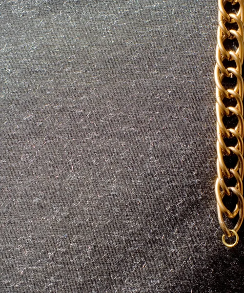 stock image Gold chain and cloth background