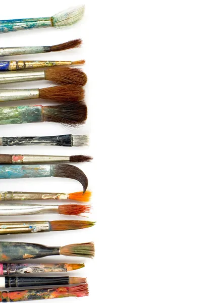 Brushes on white background — Stock Photo, Image