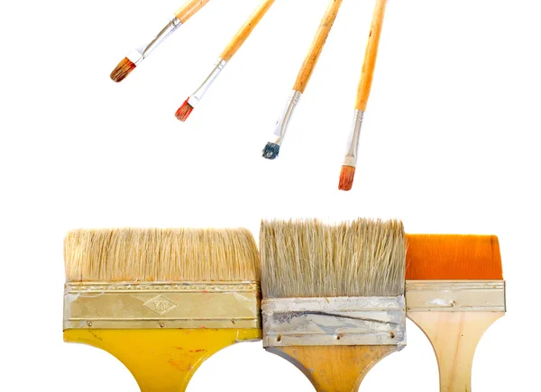 Brushes on white background — Stock Photo, Image