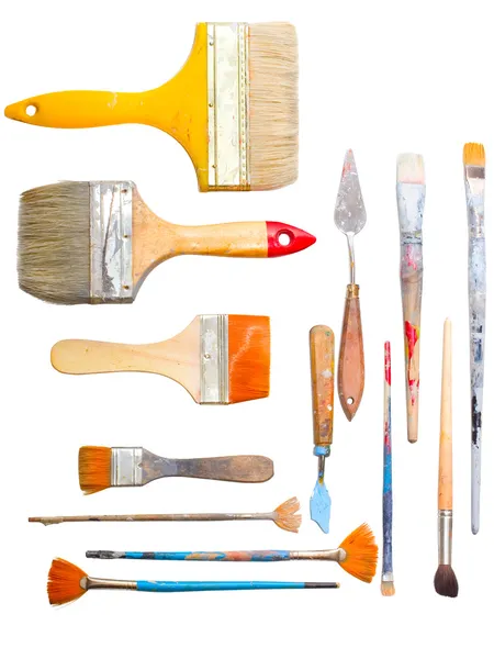 Pinceles y otras herramientas para hacer arte — Foto de Stock