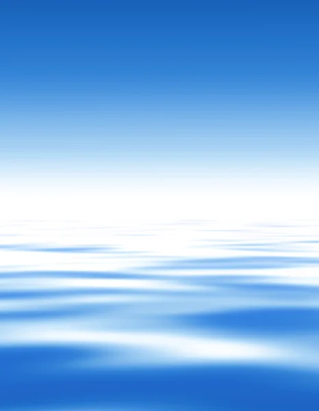 Blaues Wasser und blauer Himmel. — Stockfoto